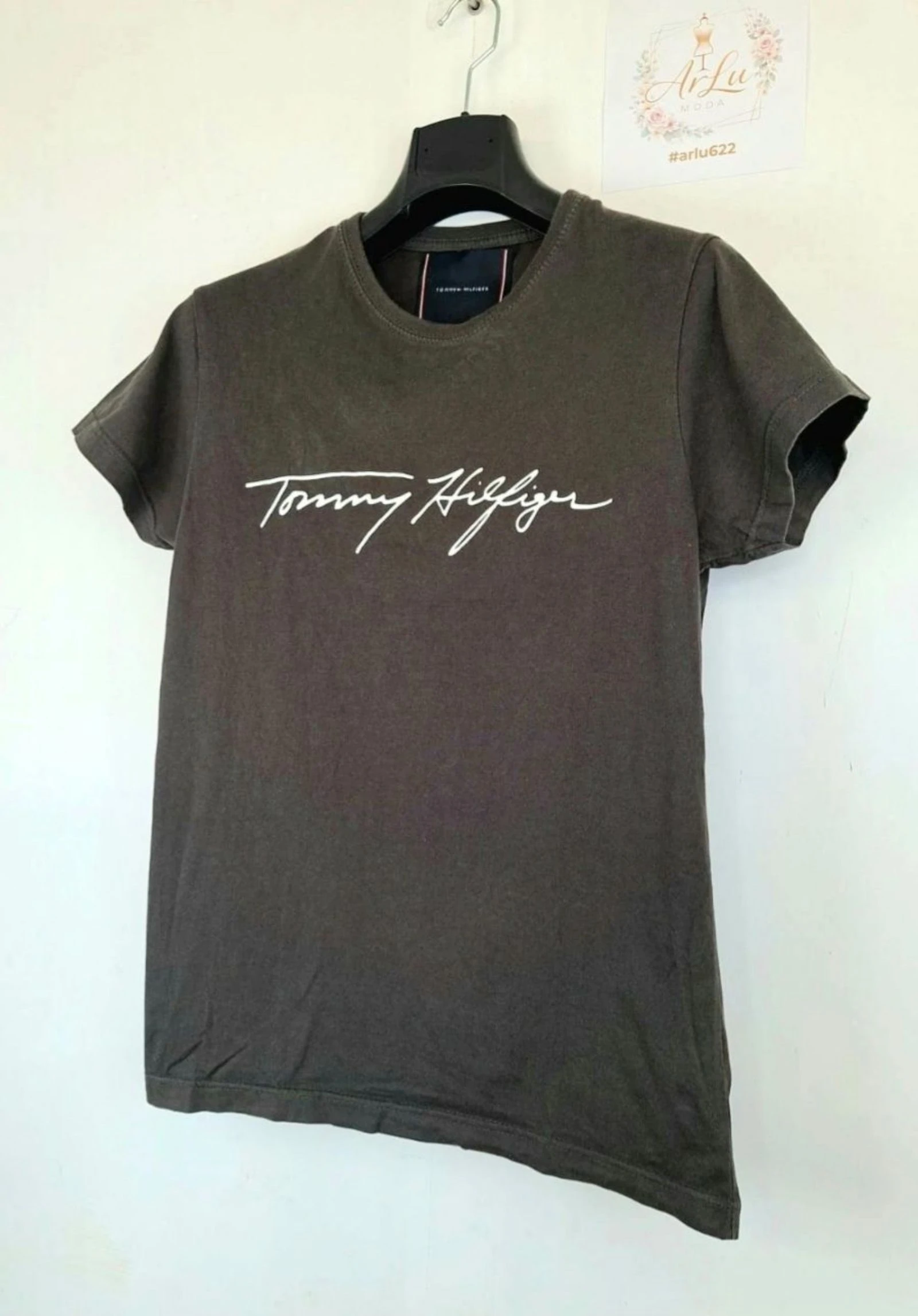 Tommy Hilfiger T-shirt Grey Casual Streetwear Y2K 2000s – photo 2
